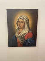Ancient Religious Icon: Madonna of Bunbano, 1870s