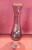 Purple glass vase with foot