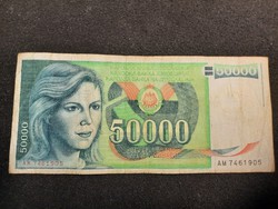 Jugoszláv 50000 Dínár 1988 !!!