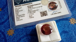 18.80 karátos brazíliai színváltoztató alexandrit drágakő AGSL tanúsítvánnyal