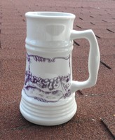 Alföldi porcelain beer cup - pitcher - with the landscape of Hódmezővásárhely
