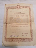 Baleset biztosítási Kötvény 1961
