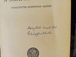 Schöpflin Aladár dedikált aláirt