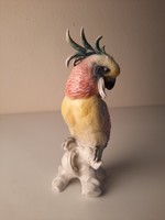 ENS porcelán kakadu / papagáj szobor