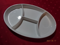 Glazed ceramic, large, oval garnished bowl, length 37.5 cm. He has!