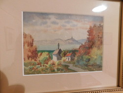 Turiák Ödön (1884-1937):akvarell,Dunakanyar?