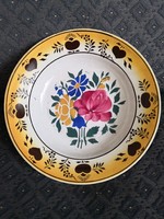 Rare, antique, marked Wilhelmsburg wall plate, faience plate, plus a gift plate holder!