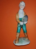 Nagyon ritka Bodrogkeresztúri halárus fiú kerámia szobor