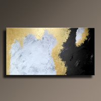 150x80 cm - Gold Black White Gray Abstract