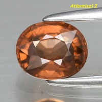 International certi! Genuine, 100% term. Brownish orange zircon gemstone 0.85ct! (Vsi)! Value: 33,900