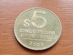 URUGUAY 5 PESOS 2005 ARTIGAS SO (SANTIAGO) #