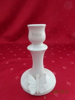 German porcelain candle holder with white butterfly, height 12.5 cm. He has!