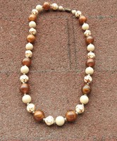 Special brown - beige pearl necklace - string of pearls - jewelry