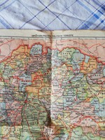 M. O. Politikai hegy és vizrajzi térképe 1945 elötti