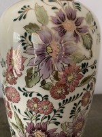 Zsolnay virágmintás váza 35,5 cm