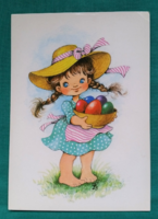 Húsvéti képeslap,Füzesi Zsuzsa grafikája,használt képeslap,1984 (2.)