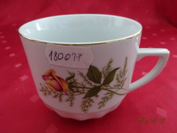Czechoslovak porcelain mug with yellow rose pattern. He has!