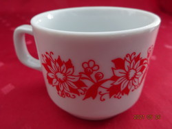 Zsolnay porcelain, red patterned coffee cup, diameter 6.5 cm. He has!