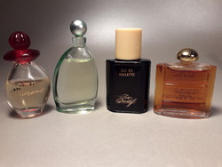 Vintage gyűjtői mini parfüm Murano  Davidoff Ópium Cacharel Eden