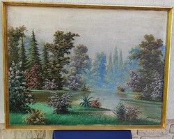 Beautiful Castle Park, Arboretum Painting, Feleky Zoltán!! In the style of Tordai Székely, Olgyai Viktor