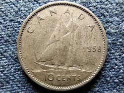 Kanada II. Erzsébet .800 ezüst 10 Cent 1958 (id50876)