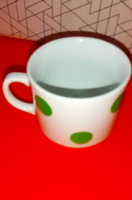 Retró zöld pöttyös csésze, bögre 13.