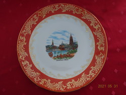 German porcelain wall plate with a view of Frankfurt. Its diameter is 26 cm. He has!