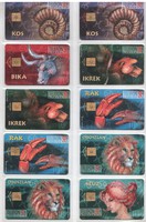 Magyar telefonkártya 0695   Horoszkóp sorozat változatokkal