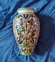Large floor vase Páll Guszti ceramic painted pottery from Korond