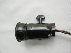 Retró bakelit lámpa foglalat beépített kapcsolóval
