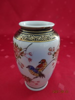 Japanese porcelain vase with bird motif, height 9 cm. He has!