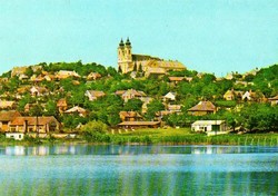 Ba - 061 color panorama of the Balaton region in the middle of the 20th century. Tihany