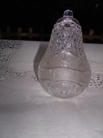 Pear-shaped finely polished lead crystal bonbonier