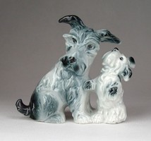 1E744 Régi porcelán foxi kutya pár