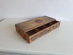 Régi vintage Kohinoor Koh-i-noor fiókos fa doboz fadoboz 46,5 cm