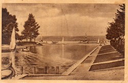 Ba - 137 panorama of the Balaton region in the middle of the 20th century. Siófok, port