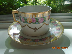 19.S Victoria Victoria Austria Empire Rose Gold Garland Numbered Tea Cup Coaster