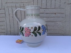 Glazed ceramic pitcher, jug, floor vase - 32 cm - Hódmezővásárhely