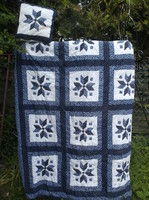 Textil - HATALMAS - PATCHWORK - takaró 240 x 210 cm + párna 40 x 40 cm - hibátlan