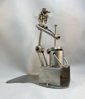 Steampunk fém szobrocska (3)