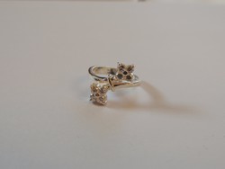 Csillogó virág ezüst gyűrű