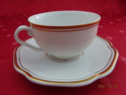 H & c Czechoslovakian porcelain antique coffee cup + placemat with gold trim. He has!