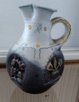 Gorka géza dreher malt hungary-ceramic beer mug with beer with symbols of brewing and crowned cimer