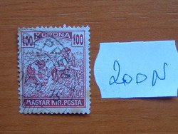 MAGYAR KIR. POSTA 100 KORONA 1920-24 Arató (-Parlament) "MAGYAR KIR.POSTA" 200N