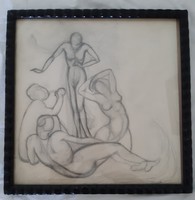 Pál Franciska: Vázlat a Sors titka c. festménzhez, 1916 körül