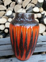 Retro West Germany barna- narancs kerámia váza