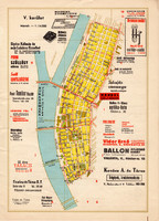 Budapest - V. kerület és VI. kerület térkép 1948, hirdetés, reklám, 24 x 33 cm, főváros, Pest, régi
