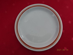 Lowland porcelain, brown striped small plate, diameter 17 cm. He has!