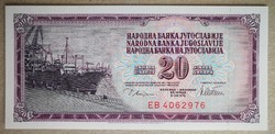 Jugoszlávia 20 dinár 1978 Unc