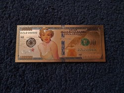 Új - színes+aranyozott, plasztik Marilyn Monroe 1000000 $ !